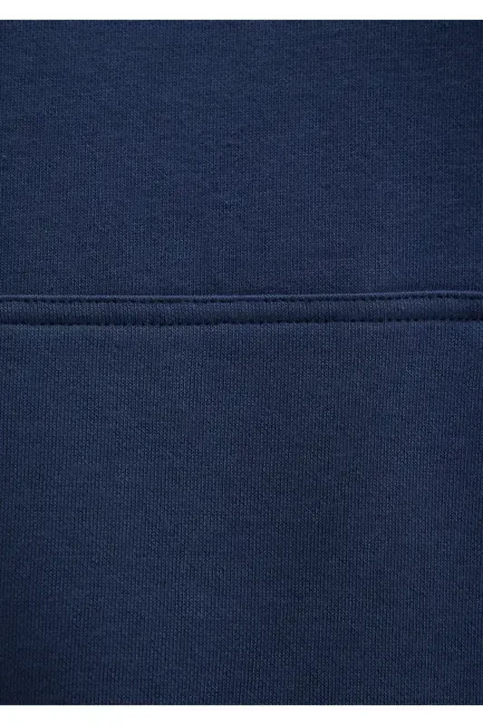Свитшот базовый темно-синий с капюшоном 167299-70488 - 8
