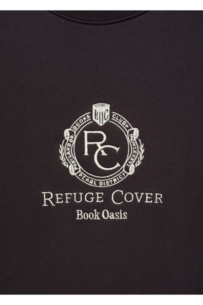 Свитшот из 100% хлопка с вышивкой - 5