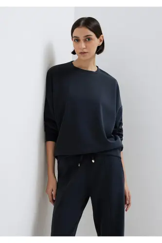 Свитшот из модала Lux Touch Tencel Tm черный 168837-900 - 1