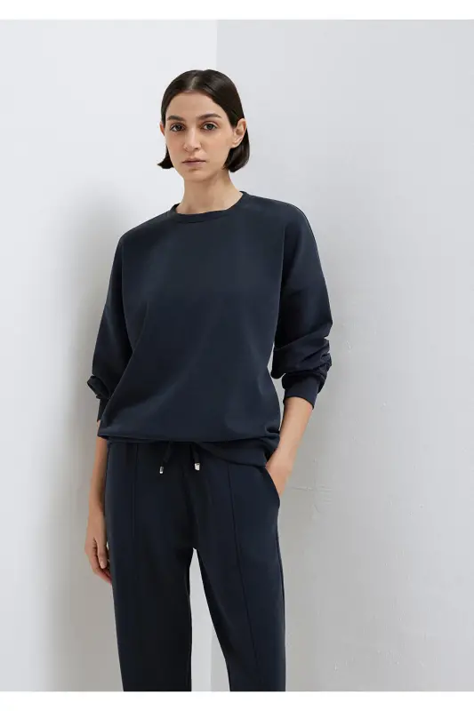 Свитшот из модала Lux Touch Tencel Tm черный 168837-900 - 2