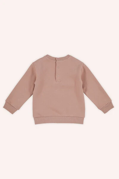 Свитшот розового цвета с вышивкой 