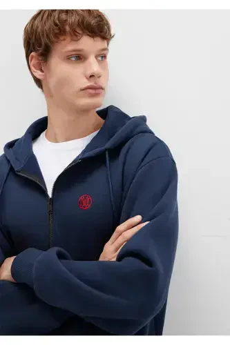 Свитшот с капюшоном и молнией с логотипом темно-синий 066979-70490 - MAVI (1)