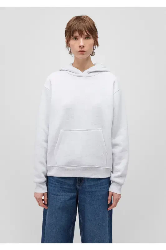 Свитшот с капюшоном светло-серого цвета Basic 167299-85438 - 3