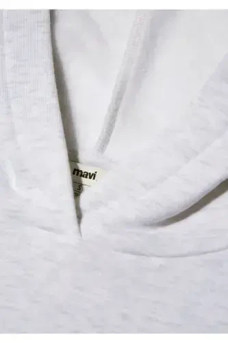 Свитшот с капюшоном светло-серого цвета Basic 167299-85438 - 6