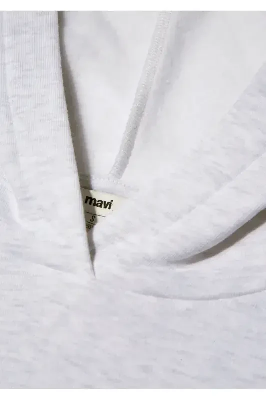 Свитшот с капюшоном светло-серого цвета Basic 167299-85438 - 6