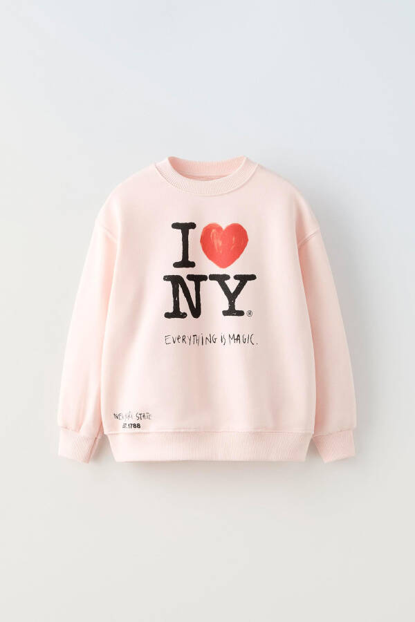 Свитшот с принтом I LOVE NY ® - Розовый - 4