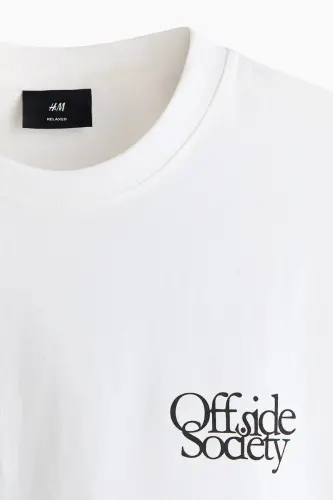 Свободная футболка с принтом — Белый/Offside Society - 6