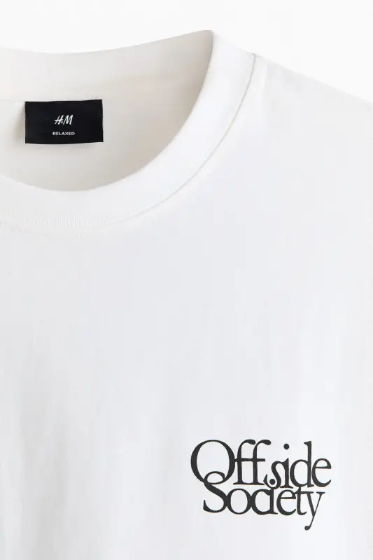Свободная футболка с принтом — Белый/Offside Society - 6
