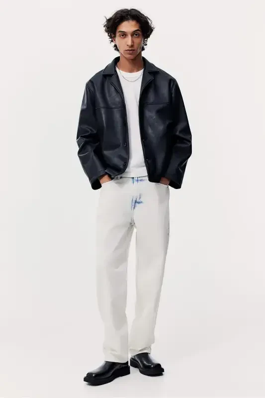 Свободные джинсы - Джинсово-синий - 1