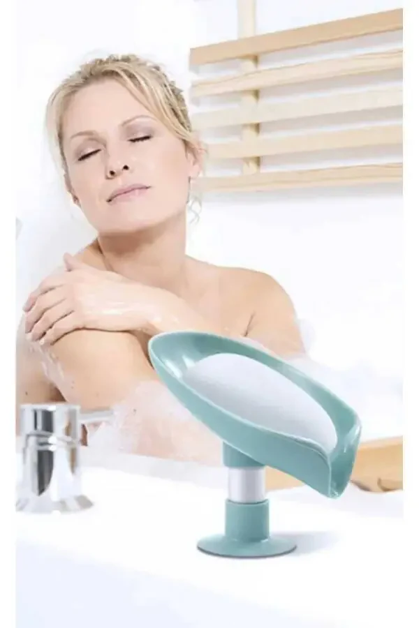 SVRM 1 pc Soap Dish with Suction Cup and Drain - 2