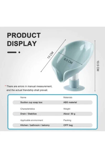 SVRM 1 pc Soap Dish with Suction Cup and Drain - 6