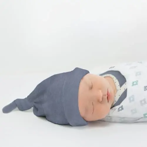 SwaddleDesigns Softest Cotton Baby Pajama Gown with Foldover Mitten Cuffs for Infant Boy and Girl, Newborn, 0-3 Months - 3