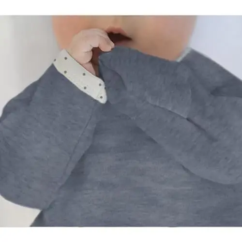 SwaddleDesigns Softest Cotton Baby Pajama Gown with Foldover Mitten Cuffs for Infant Boy and Girl, Newborn, 0-3 Months - 2