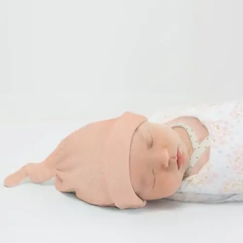 SwaddleDesigns Softest Cotton Baby Pajama Gown with Foldover Mitten Cuffs for Infant Boy and Girl, Newborn, 0-3 Months - 2