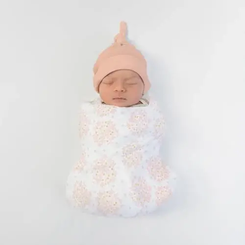 SwaddleDesigns Softest Cotton Baby Pajama Gown with Foldover Mitten Cuffs for Infant Boy and Girl, Newborn, 0-3 Months - 6