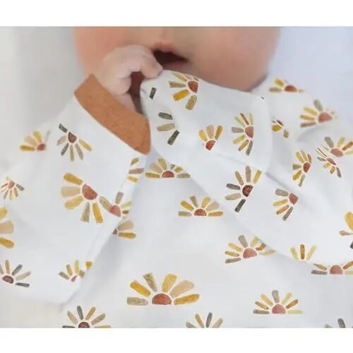 SwaddleDesigns Softest Cotton Baby Pajama Gown with Foldover Mitten Cuffs for Infant Boy and Girl, Newborn, 0-3 Months - SWADDLEDESIGNS (1)