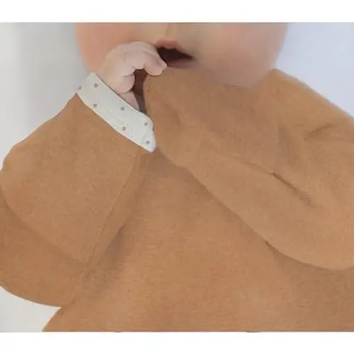 SwaddleDesigns Softest Cotton Baby Pajama Gown with Foldover Mitten Cuffs for Infant Boy and Girl, Newborn, 0-3 Months - 5