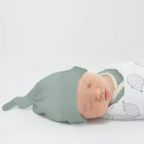 SwaddleDesigns Softest Cotton Baby Pajama Gown with Foldover Mitten Cuffs for Infant Boy and Girl, Newborn, 0-3 Months - 7