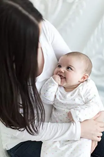 SwaddleDesigns Softest Cotton Baby Pajama Gown with Foldover Mitten Cuffs for Infant Boy and Girl, Newborn, 0-3 Months - 7