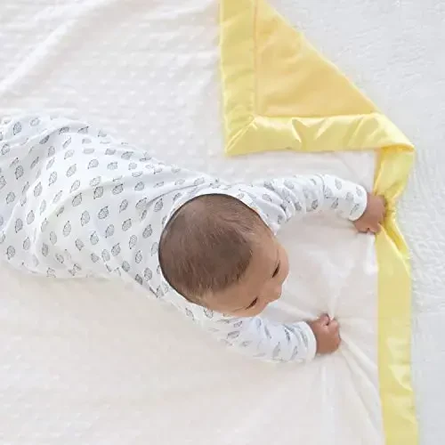 SwaddleDesigns Softest Cotton Baby Pajama Gown with Foldover Mitten Cuffs for Infant Boy and Girl, Newborn, 0-3 Months - 6