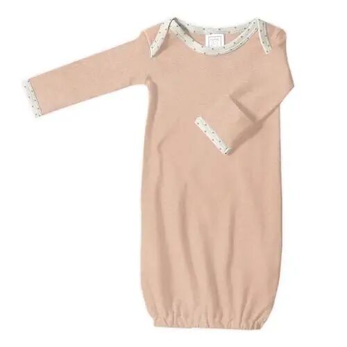 SwaddleDesigns Softest Cotton Baby Pajama Gown with Foldover Mitten Cuffs for Infant Boy and Girl, Newborn, 0-3 Months 