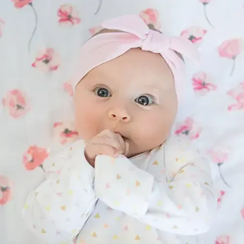 SwaddleDesigns Softest Cotton Baby Pajama Gown with Foldover Mitten Cuffs for Infant Boy and Girl, Newborn, 0-3 Months - 5