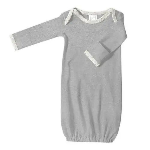 SwaddleDesigns Softest Cotton Baby Pajama Gown with Foldover Mitten Cuffs for Infant Boy and Girl, Newborn, 0-3 Months - SWADDLEDESIGNS (1)