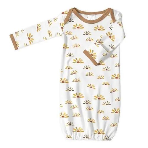 SwaddleDesigns Softest Cotton Baby Pajama Gown with Foldover Mitten Cuffs for Infant Boy and Girl, Newborn, 0-3 Months - SWADDLEDESIGNS