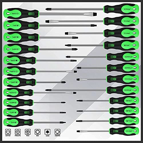 SWANLAKE 118PCS Magnetic Screwdrivers Set With Plastic Ranking,Tools For Men (118PCS) - 2