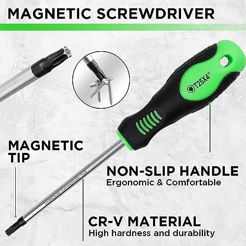 SWANLAKE 86PCS Magnetic Screwdriver Set,Includes Slotted/Phillips/Torx Mini Precision Screwdriver, Replaceable Screwdriver Bits and nut drivers With Sturdy tool box - 5