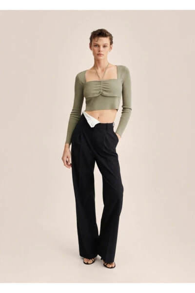 Sweater with Ruffles - MANGO (1)