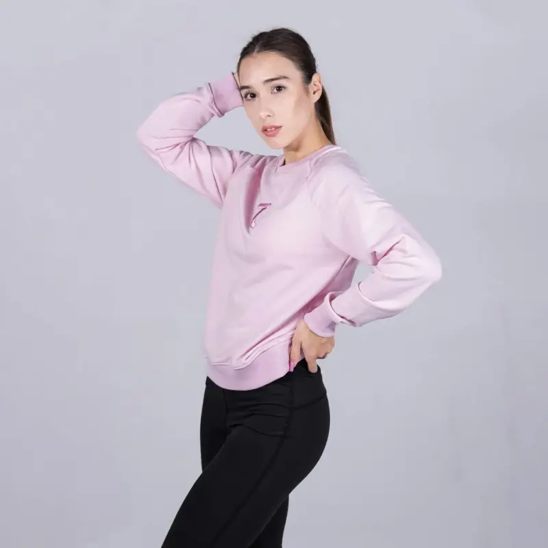 Sweatshirt - SVETLO-ROZOVYY - 2