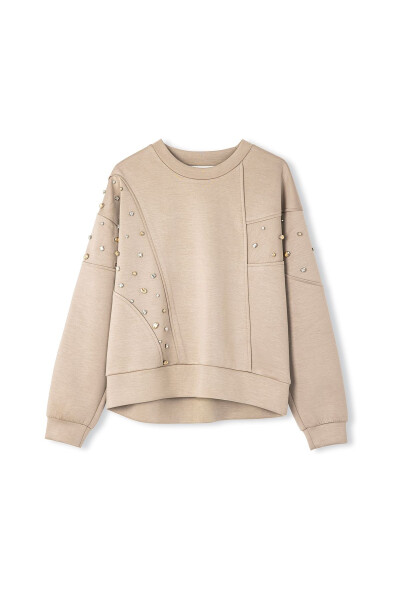 Sweatshirt with crystal embellishments - 10