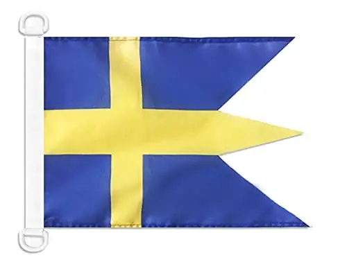Sweden Naval Ensign NAUTICAL Flag 18'' x 12'' - Swedish War flags 30 x 45 cm. - Banner 12x18 in for boat - AZ FLAG - AZ FLAG