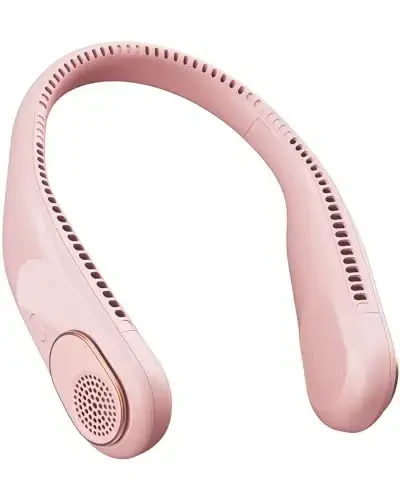 SWEETFULL Portable Neck Fan 360° Cooling Bladeless Personal Fan | No Hair Twisting - 4000mAh USB Rechargeable Wearable Fan for Travel, Birthday Gifts for Men, Women, Mom, and Dad 