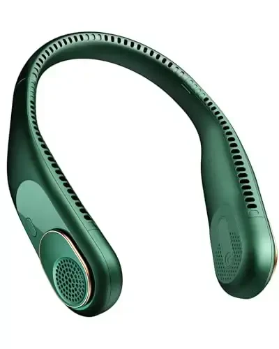 SWEETFULL Portable Neck Fan 360° Cooling Bladeless Personal Fan | No Hair Twisting - 4000mAh USB Rechargeable Wearable Fan for Travel, Birthday Gifts for Men, Women, Mom, and Dad - MODAZONE