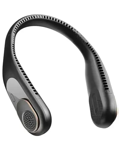 SWEETFULL Portable Neck Fan 360° Cooling Bladeless Personal Fan | No Hair Twisting - 4000mAh USB Rechargeable Wearable Fan for Travel, Birthday Gifts for Men, Women, Mom, and Dad - MODAZONE