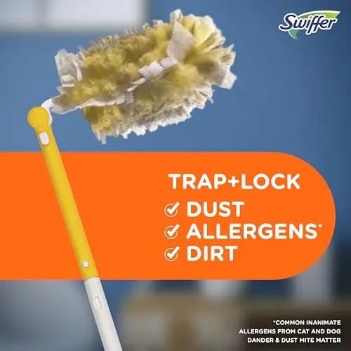Swiffer Duster Heavy Duty 3 ft Extendable Handle Starter Kit with 3 Refills - 6