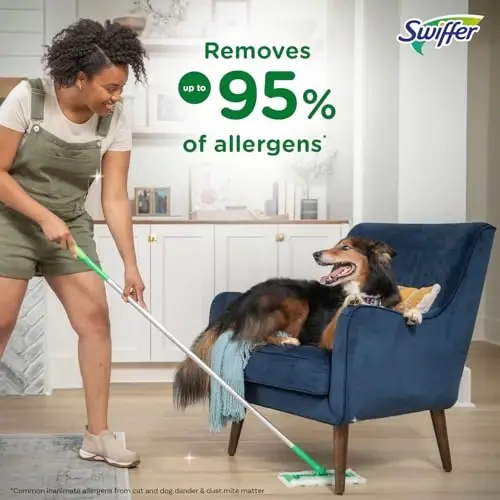 Swiffer Sweeper 2-in-1 Dry + Wet Floor Mopping and Sweeping Kit, Multi-Surface Kit for Floor Cleaning, Kit Includes 1 Sweeper, 14 Dry Sweeping Cloths, 5 Wet Mopping Cloths - 2