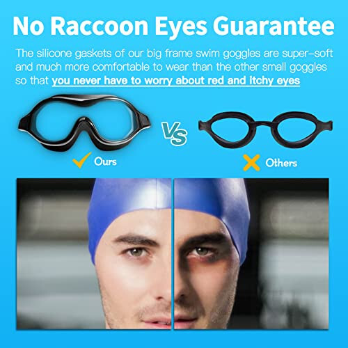 Swim Goggles No Leaking Anti-Fog Pool Goggles Swimming Goggles for Adult Men Women Youth, UV Protection 180° Clear Vision - 2