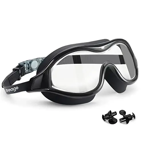 Swim Goggles No Leaking Anti-Fog Pool Goggles Swimming Goggles for Adult Men Women Youth, UV Protection 180° Clear Vision 