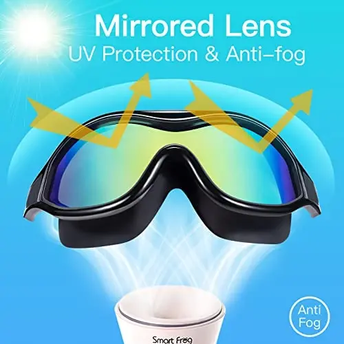 Swim Goggles No Leaking Anti-Fog Pool Goggles Swimming Goggles for Adult Men Women Youth, UV Protection 180° Clear Vision - 6