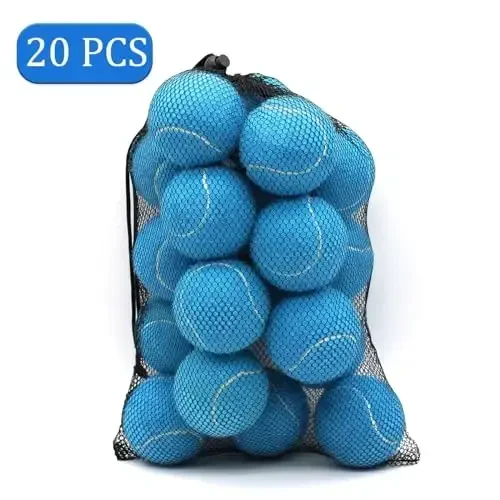 Swingers 20 Pack Tennis Balls,Training Exercise Balls for Pet Dog, High Elasticity Practice Tennis Balls for Beginner, with Mesh Carry Bag Easy to Transport - 2