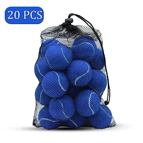 Swingers 20 Pack Tennis Balls, Training Exercise Balls for Pet Dog, High Elasticity Practice Tennis Balls for Beginner, with Mesh Carry Bag Easy to Transport - SWINGERS (1)