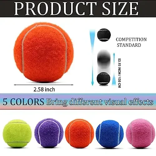 Swingers 20 Pack Tennis Balls,Training Exercise Balls for Pet Dog, High Elasticity Practice Tennis Balls for Beginner, with Mesh Carry Bag Easy to Transport - 4