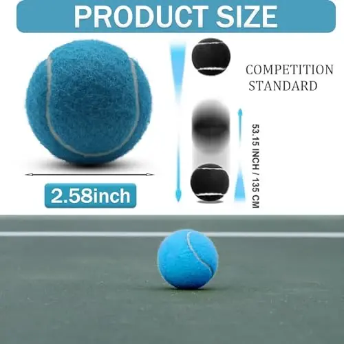 Swingers 20 Pack Tennis Balls,Training Exercise Balls for Pet Dog, High Elasticity Practice Tennis Balls for Beginner, with Mesh Carry Bag Easy to Transport - 3