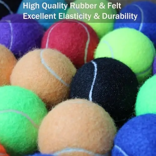 Swingers Tennis Balls, Training Exercise Balls for Pet Dog | High Elasticity Practice Tennis Balls for Beginner, With Mesh Carry Bag, Easy to Transport, Gift for Dog Lover 