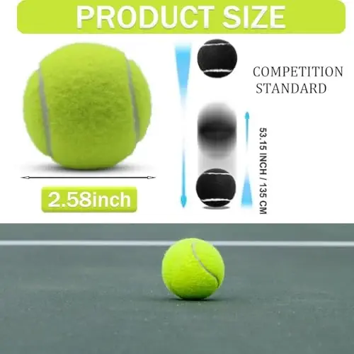 Swingers Tennis Balls,Training Exercise Balls for Pet Dog, High Elasticity Practice Tennis Balls for Beginner, with Mesh Carry Bag Easy to Transport - 3