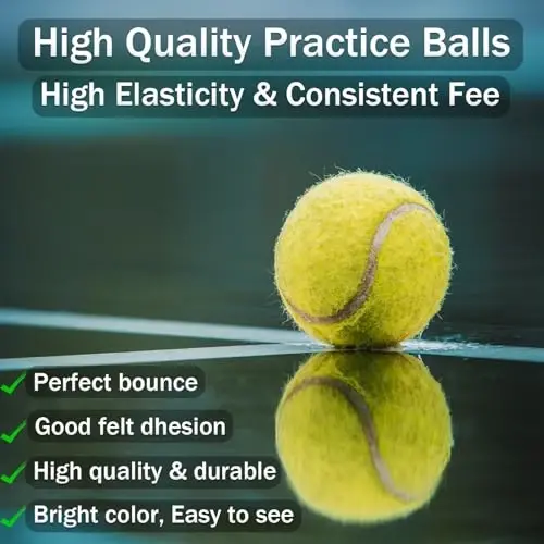 Swingers Tennis Balls,Training Exercise Balls for Pet Dog, High Elasticity Practice Tennis Balls for Beginner, with Mesh Carry Bag Easy to Transport - 4