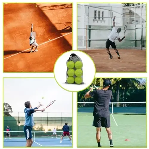 Swingers Tennis Balls,Training Exercise Balls for Pet Dog, High Elasticity Practice Tennis Balls for Beginner, with Mesh Carry Bag Easy to Transport - 5